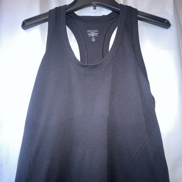 Athleta Black Topanga Racerback Workout Compression Fitted Tank Top Women Sz L - Picture 3 of 11
